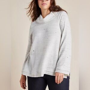 Maeve Anthropologie Risa Hacci Tunic Cowl Neck Sweater Size XS Petite